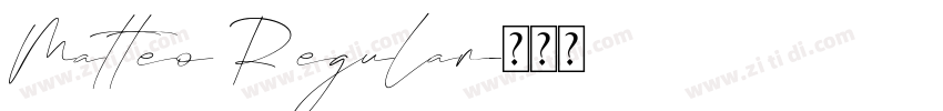 Matteo Regular字体转换